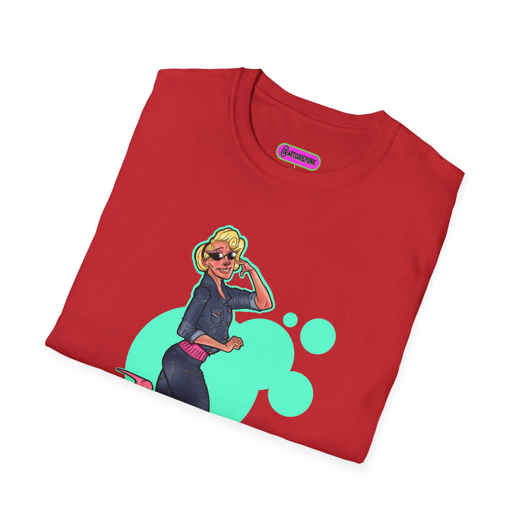 'Trixie' Graphic T-Shirt — Retro Glam 'Glamorous Girl' Design