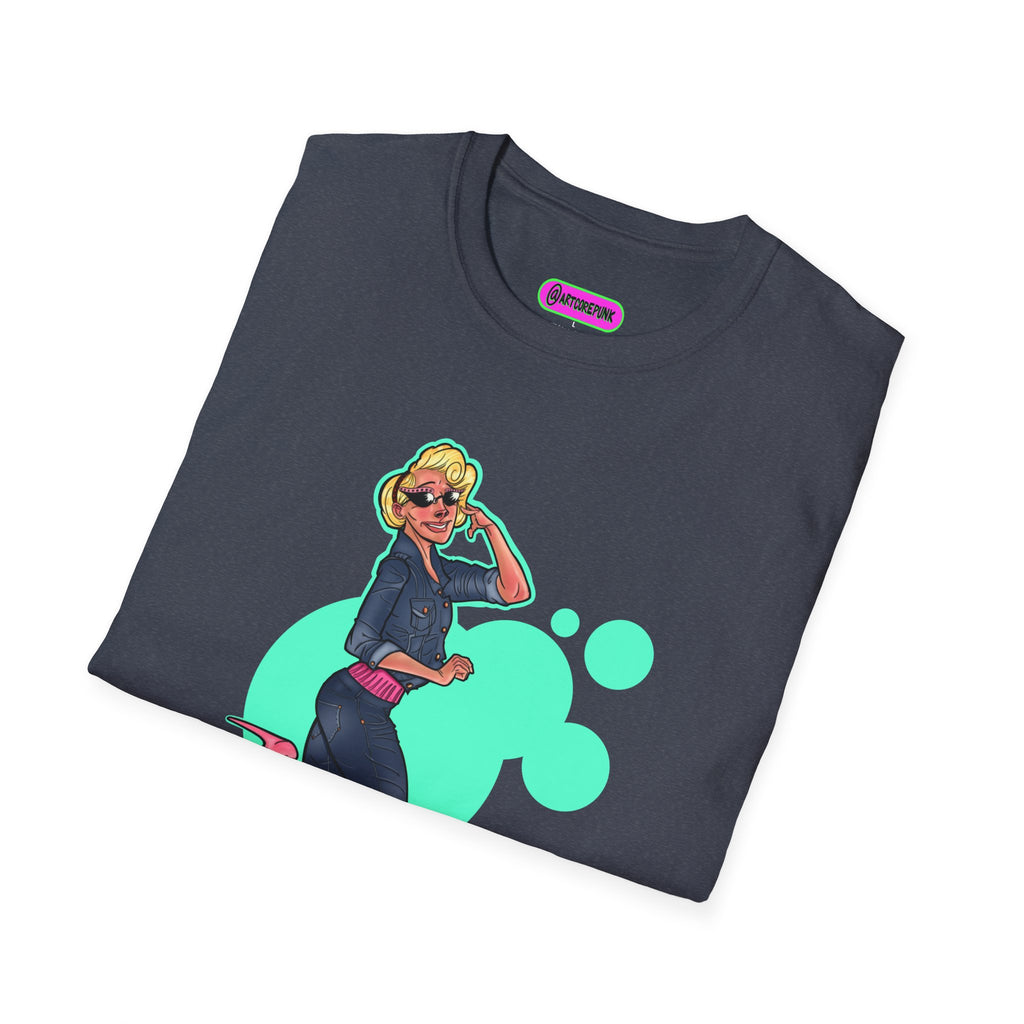 'Trixie' Graphic T-Shirt — Retro Glam 'Glamorous Girl' Design