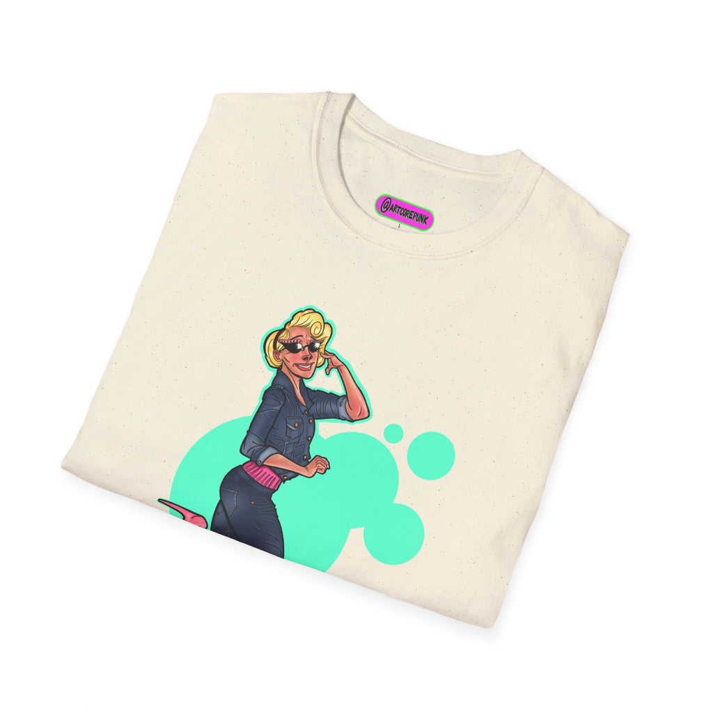 'Trixie' Graphic T-Shirt — Retro Glam 'Glamorous Girl' Design