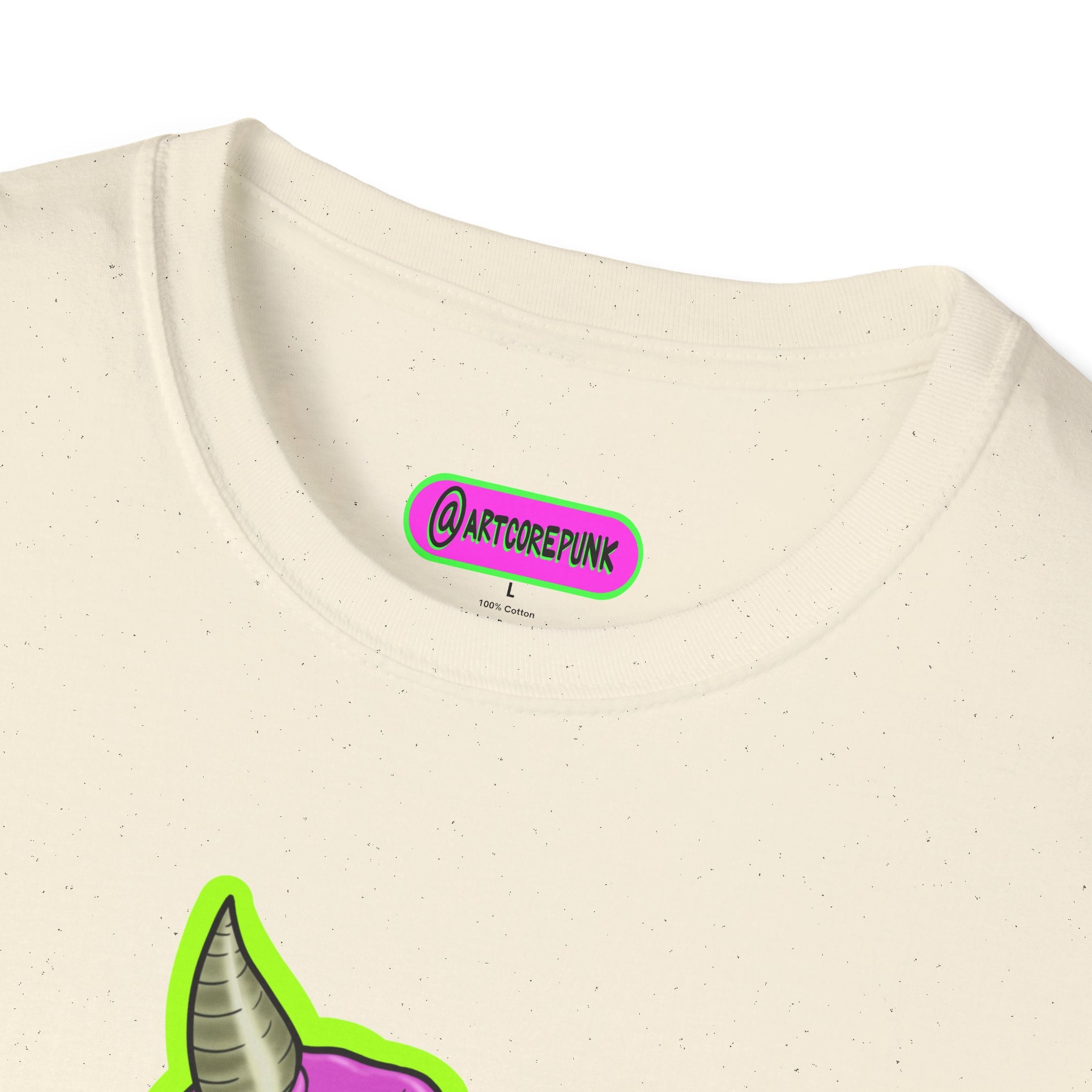 'The Hornsuit' Graphic T-Shirt — Neon Devil Suit Illustration